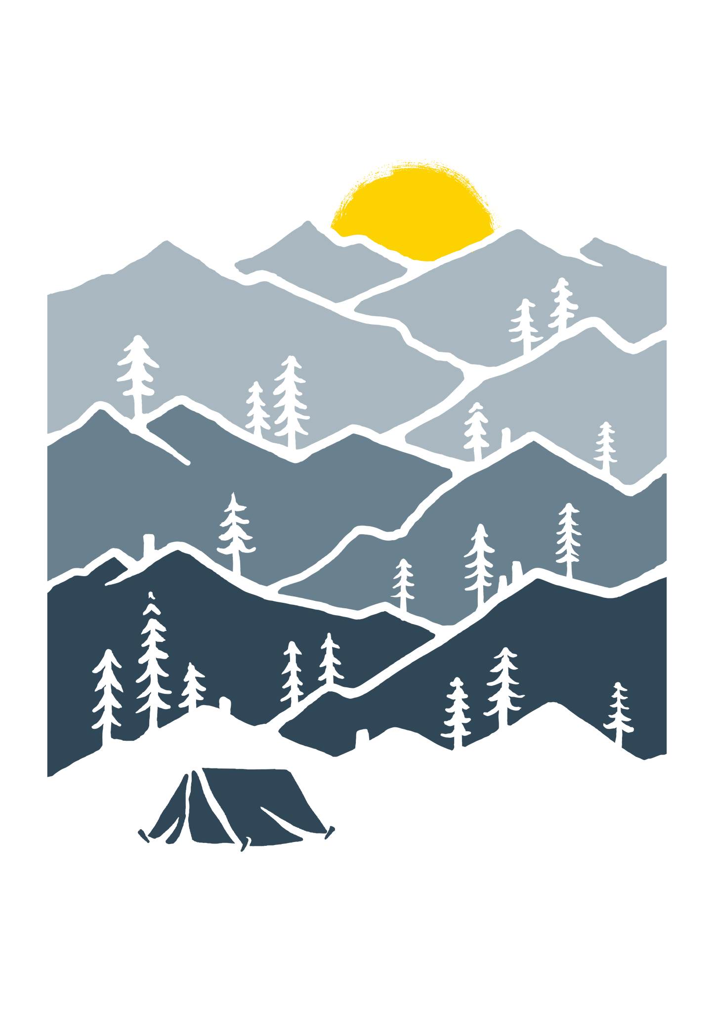 Mountains Classic T-Shirt - (Men)