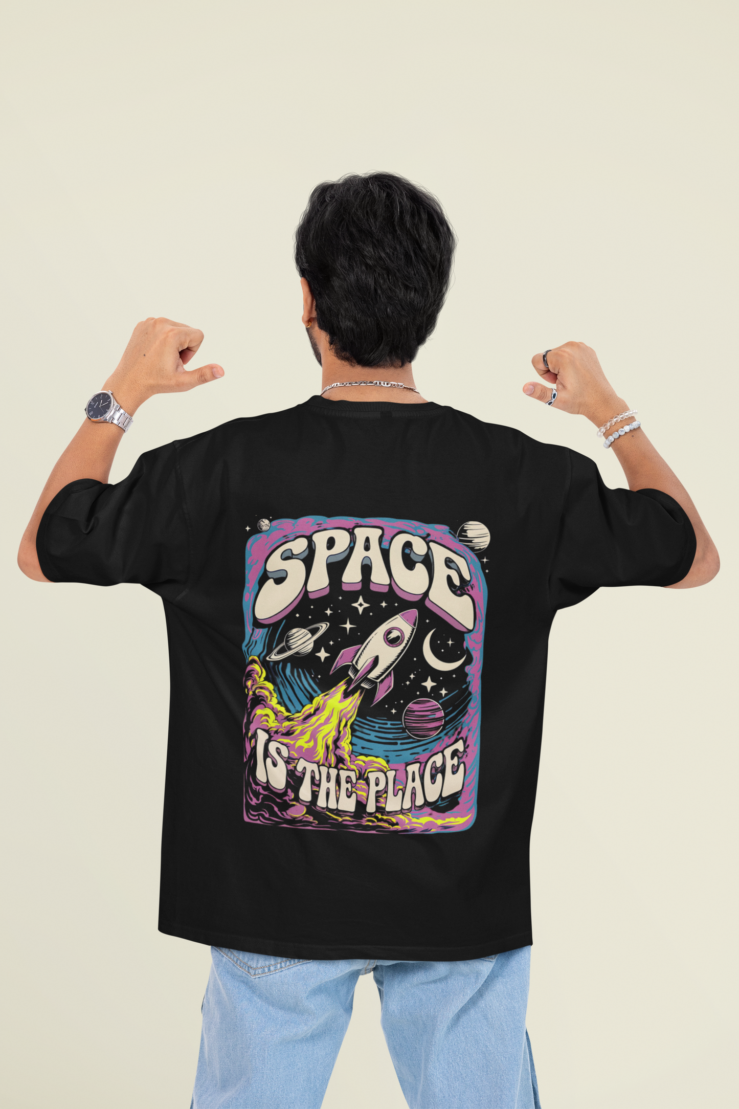 Space Oversized T-Shirt - (Men)