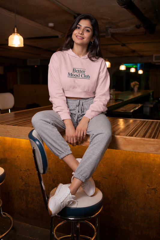 Better Mood Club Cropped Hoodie