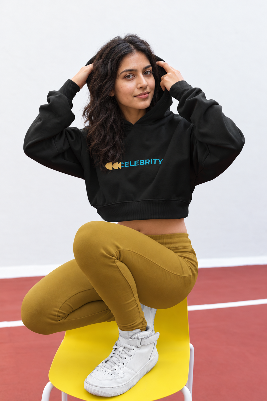 Celebrity Female Cropped Hoodie