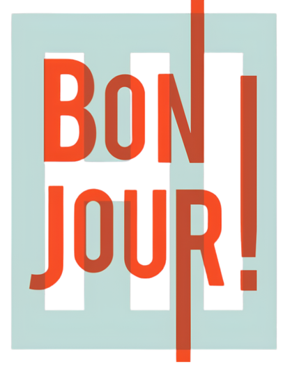 Bonjour! Female Cropped Hoodie