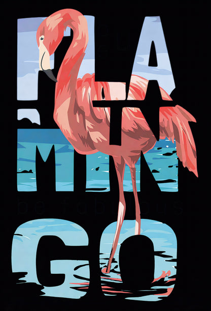 Flamingo Crop Tank Top-Women