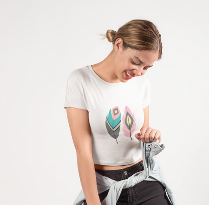 Dual Feather Aura Crop Top - Women