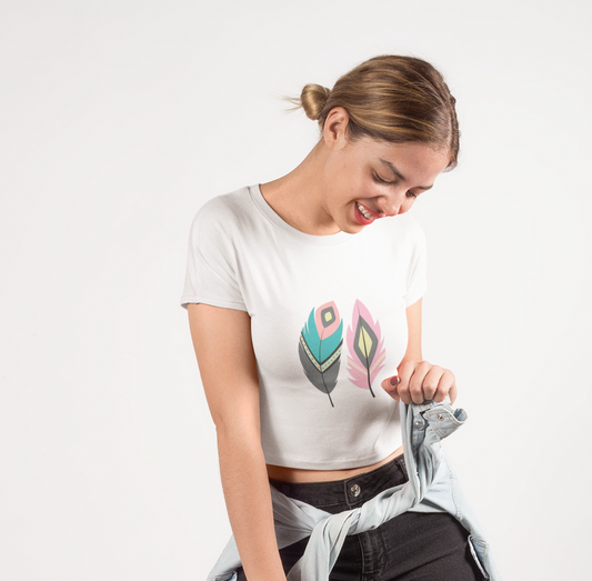Dual Feather Aura Crop Top - Women