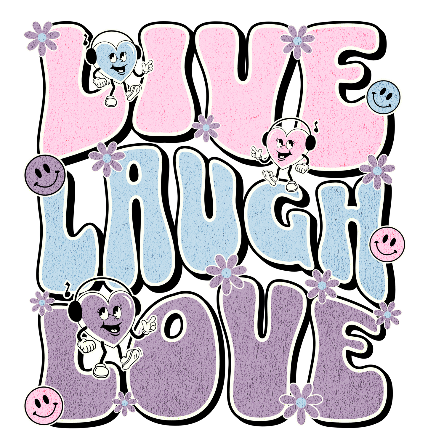 Live Love Laugh Oversized Women T-Shirt