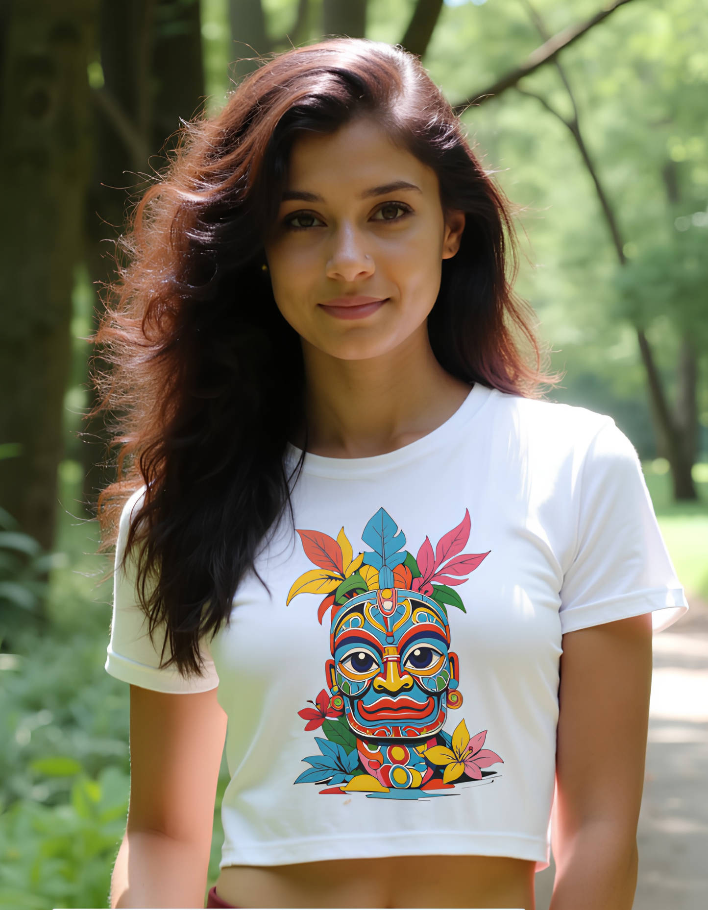 Nature's Mask Crop Top- Women