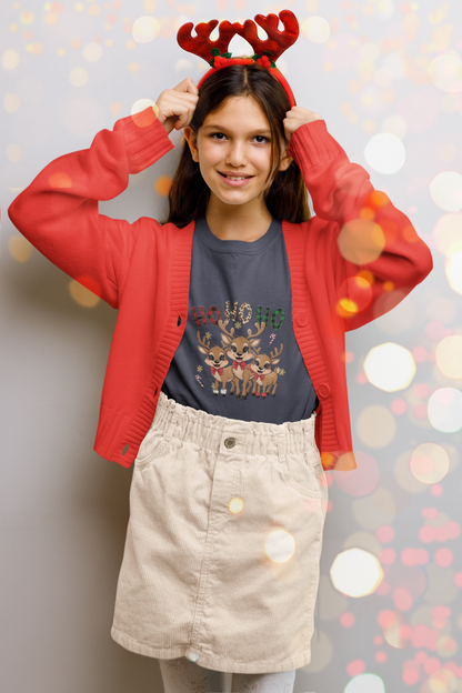 Ho Ho Reindeer Girl's T-Shirt