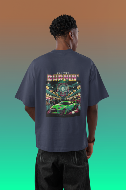 Burning Wheels Oversized T-Shirt - (Men)