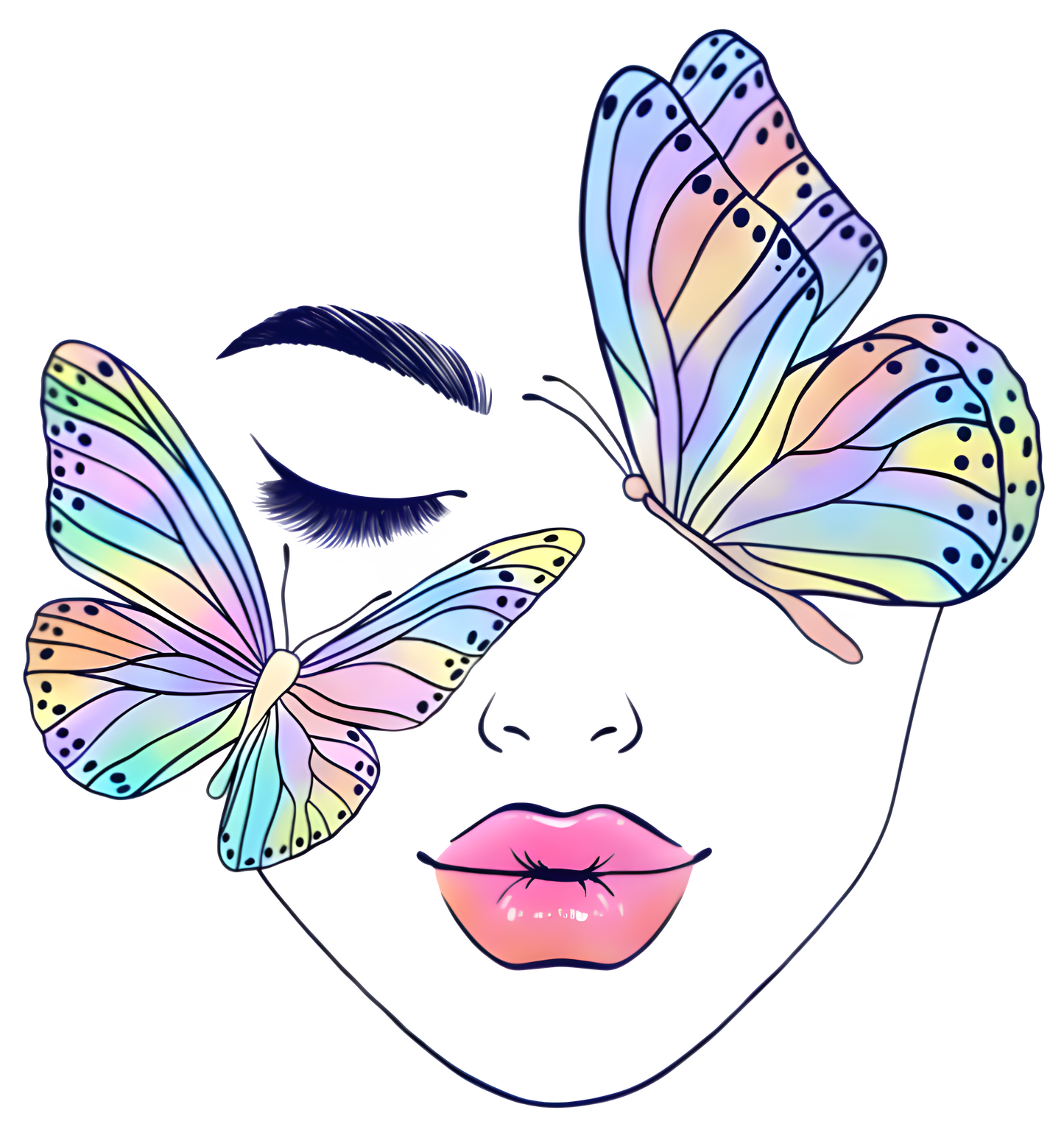 Night Butterflies Crop Top - (Women)
