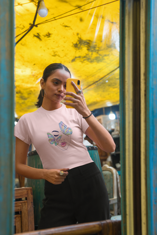 Night Butterflies Crop Top - (Women)