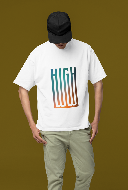 High Low Oversized T-Shirt-Men