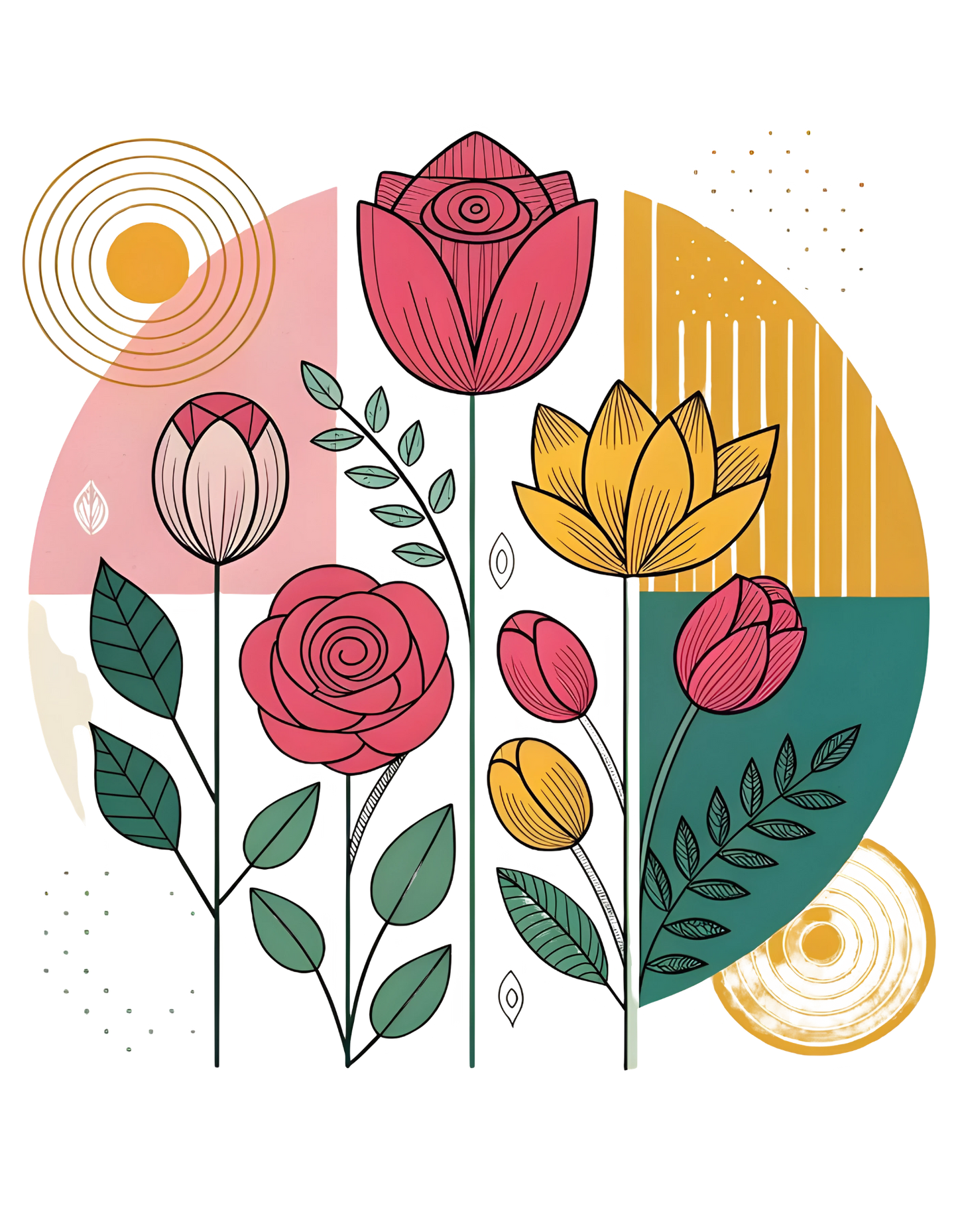 Mixed Flowers Crop Top - (Women)