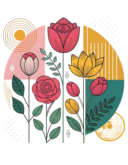 Mixed Flowers Crop Top - (Women)