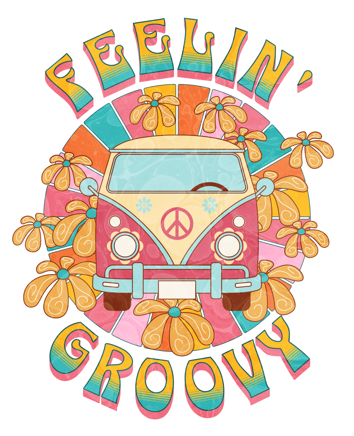 Feeling Groovy Oversized T-Shirt - (Women)