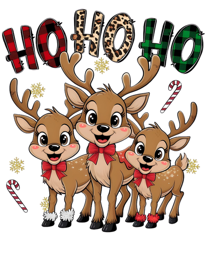 Ho Ho Reindeer Girl's T-Shirt