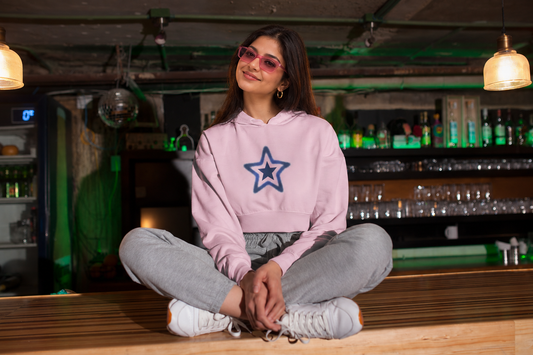 Star Female Cropped Hoodie