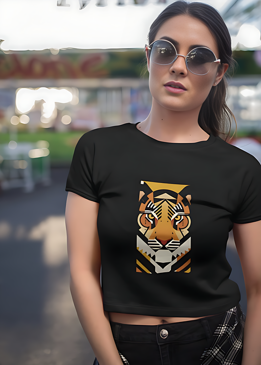 Tiger Crop Top - (Women)