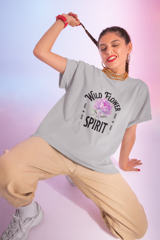 Wild Flower Oversized Women T-Shirt