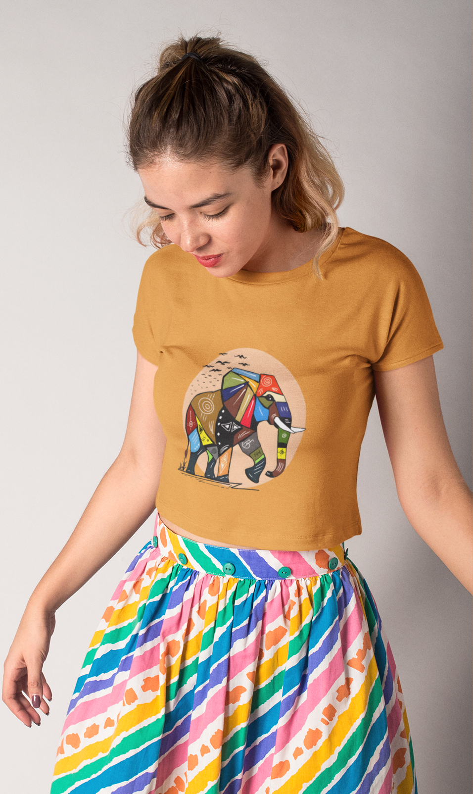KaleidoTusker Crop Top -Women